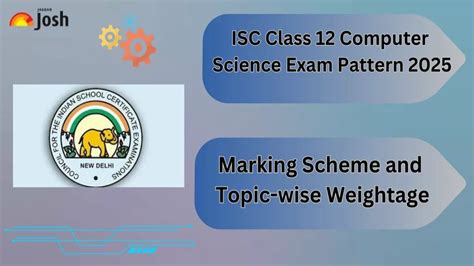 ISC Class 12 Computer Science Exam Pattern 2025 with Marking Scheme and ...