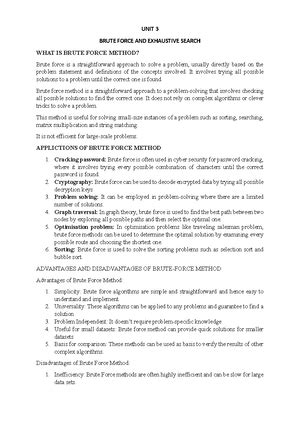 UNIT 4: Decrease and Divide & Conquer Techniques Explained - Studocu