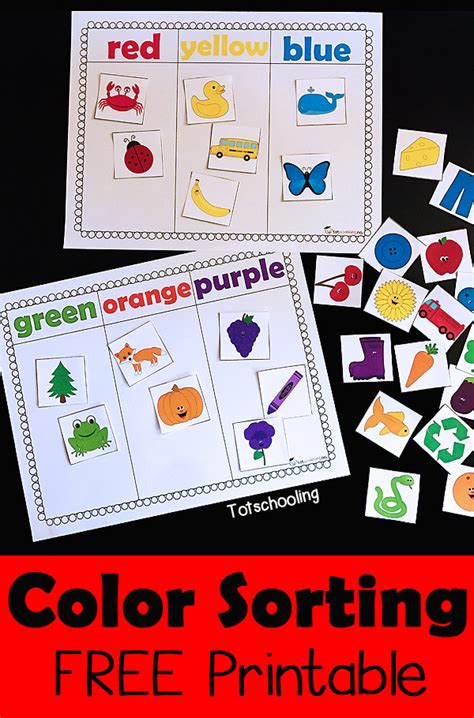 Image result for Color Sorting Printable Activity