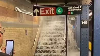NYC subways flooded