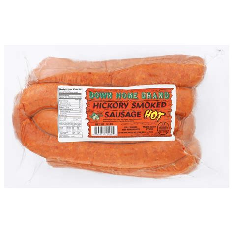 Down Home Hickory Smoked Pork Sausage - Hot 5 LB
