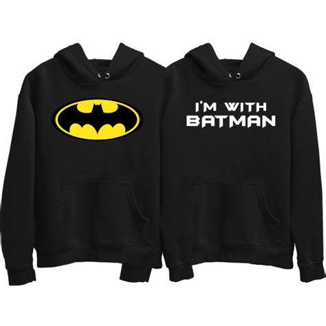 I Am Batman I Am With Batman Couple Hoodies - TEEZ.in