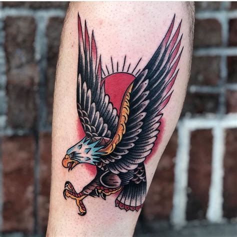 American Traditional Eagle Tattoo