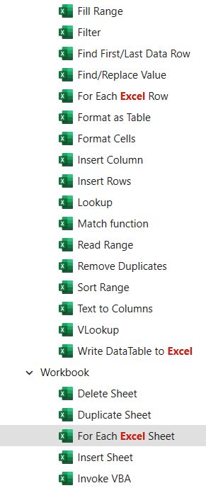 Image result for UiPath Excel Activities