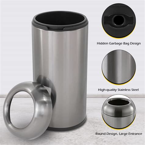 Snapklik.com : Dyna-Living Stainless Steel Trash Can Outdoor Large ...