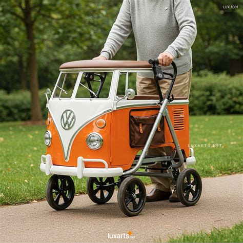 LUX.1001 Relive the Retro Charm: Vintage Volkswagen Bus Walker for Seniors - LuxArts