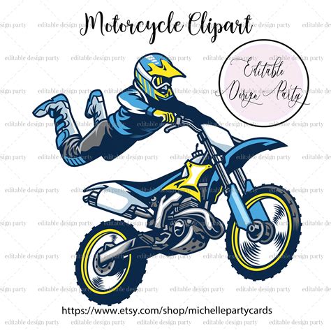 INSTANT DOWNLOAD Motorcycle Clipart, Dirt Bike Clipart, Motocross ...