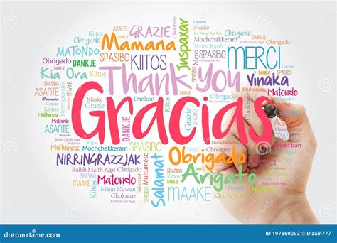 Gracias Thank You In Spanish Word Cloud In Different Languages With ...