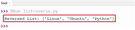 Image result for Python Reverse List Function