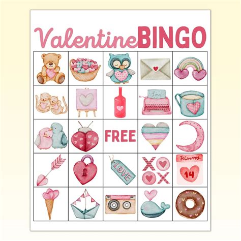 Printable Valentines Day Bingo – Free download and print for you.