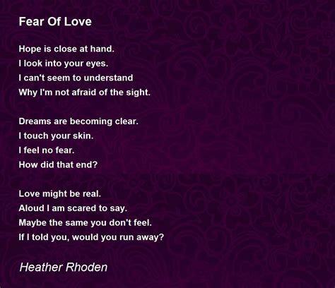 Famous Poems About Fear Of Love - Infoupdate.org