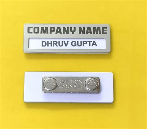 Reusable S S Metal Silver Badge Order Online India