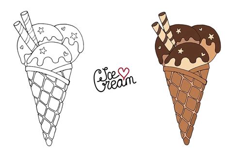 Ice Cream Coloring Pages 的图像结果