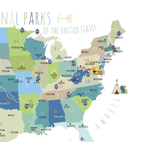 Printable National Parks Map