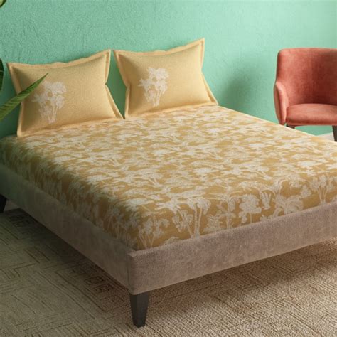 Buy PORTICO Cadence Cotton 152TC Printed 3Pcs Super King Bedsheet Set ...