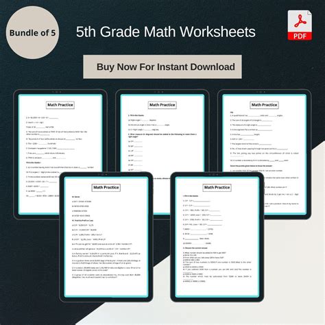 Image result for Grade 5 Math Worksheets