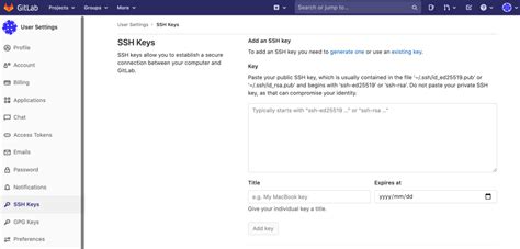 GitLab SSH Key Custom Instance 的图像结果