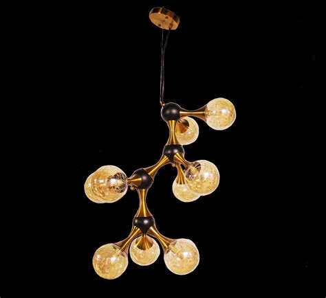 Hdc 9 Heads Modern Zig-Zag Shape Design Glass Ball Pendant Lamp Chande