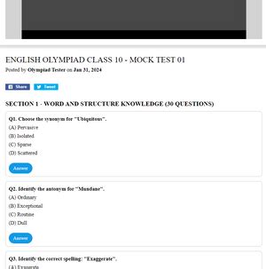 Class 10 Study Material– Tagged "IEO Mock tests"– Olympiad tester