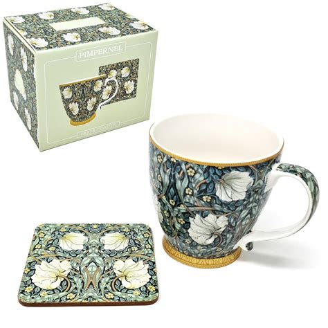 Breakfast Mug And Coaster Set Pimpernel William Morris Tea Coffee ...