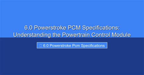 Image result for Ford Powerstroke PCM Powertrain Control Module