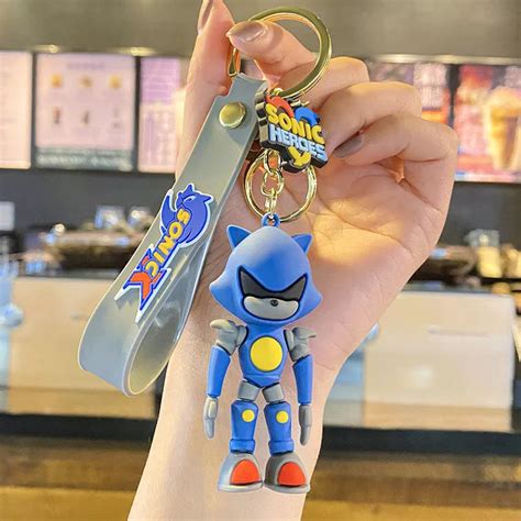 Metal Sonic Avatar Lanyard Keychain | Model 2 | Silicone Keychain | Hi