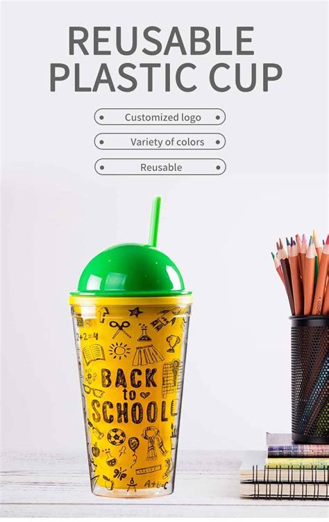 Eco-Friendly Reusable Plastic Cups with Lids - Stylish, Durable, and Sustainable - LOKYO