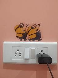 Buy Decor Villa Minions Switch Board Wall Sticker & Decal for Living ...