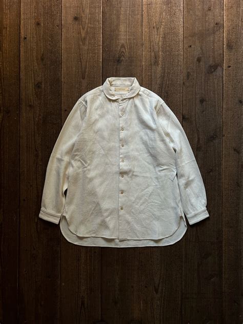 suzuki takayuki one piece shawl collar shirt Ⅱ A243-04 ivory | TALE COCOON
