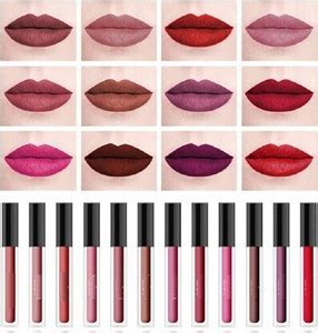 Kiss Beauty Women Liquid matte lipstick - Red edition Pack of 12 ...