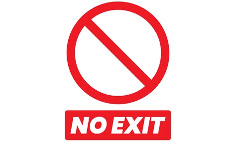 No Exit sign on transparent background 21286377 PNG