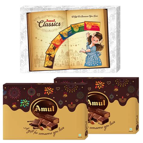 Gift Your Love | Amul Chocolates Assorted Gift Packs (Pack of 3), 688 g ...