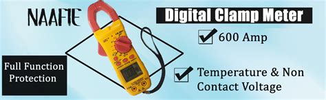 NAAFIE HTC 600A AC Clamp Meter with Temp. & Frequence CM-2007 With ...
