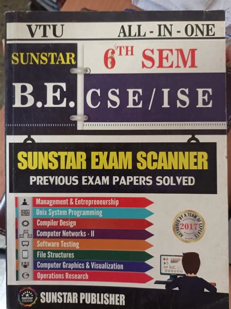 SUNSTAR EXAM SCANNER ALL-IN-ONE B.E 6th SEM CSE/ISE AS PER NEW VTU CBCS ...
