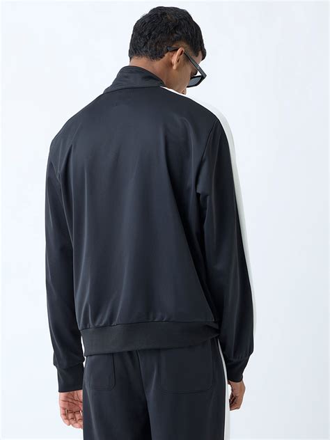 Buy Nuon Black Text Design Relaxed-Fit Jacket from Westside