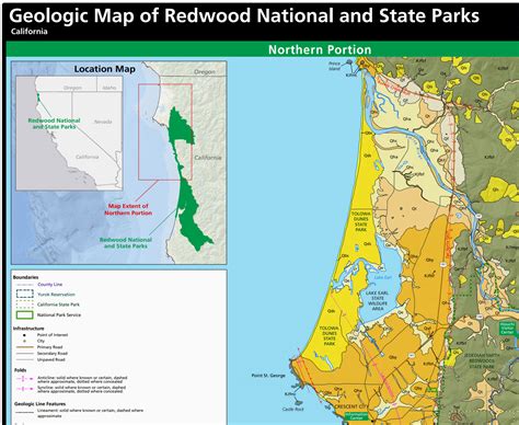 Giant Redwoods National Park Map Redwood National And State Parks