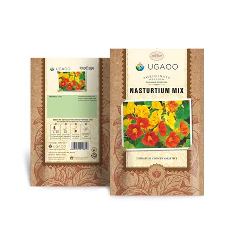 UGAOO Nasturtium Flower Seeds (Multicolour, Pack of 20) : Amazon.in ...