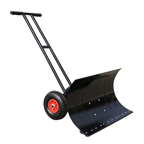 Buy snow pusher shovel, The handle can be adjusted up and down with 5 ...