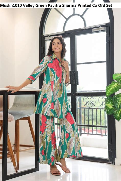 Muslin1010 Valley Green Pavitra Sharma Printed Co Ord Set – Heriska