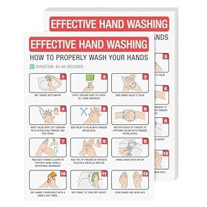 Hand Washing Poster, How to Wash Your Hand Card Sign, Health and ...
