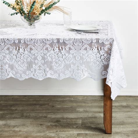 Elegant White Lace Linens, Vintage-Style Wedding Table Covers for ...