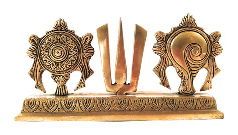 Buy Brass Shankh Chakra Namah Showpiece Shri Tirupati Balaji Shankha ...