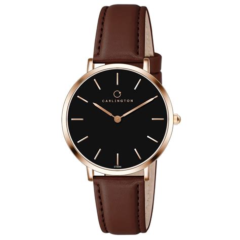 Buy Carlington Iconic Analog Womens Watch with Geniune Leather Strap ...