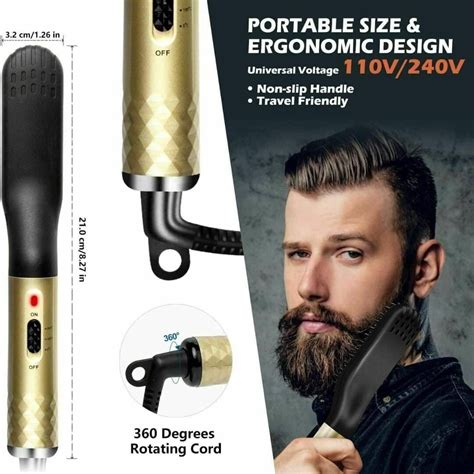 Beard Straightener for Men-Electric Hot Beard Straightener Brush ...