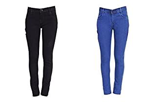 Buy Pop Cherry Black and Blue Color Denim Casual Slim fit Jeans for ...