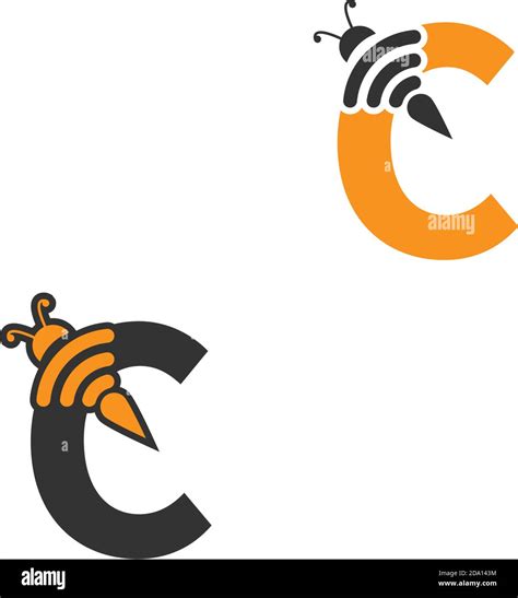 Letter C bee icon creative design logo illustration Stock Vector Image & Art - Alamy