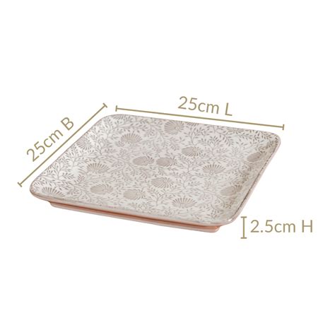 Floral Fiesta Square Dinner Plates Set Of 4 10x10 Inch Online - Premium ...