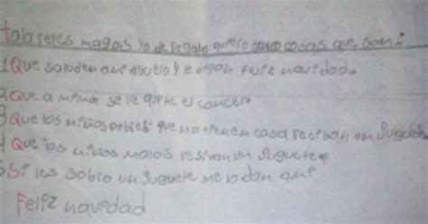 Carta a los Reyes Magos pide especial deseo: “que a mi mamá se le quite ...