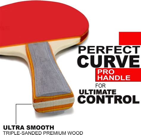 Professional Table Tennis Racquet Set Including 2 Ping Pong Rackets an ...