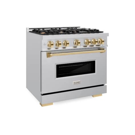 ZLINE KITCHEN & BATH Classic 36-in Standard 6 burners Convection Oven ...